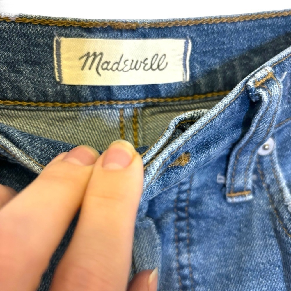 Madewell jeans slim demi-boot crop high rise medium wash size 26 - Picture 8 of 10